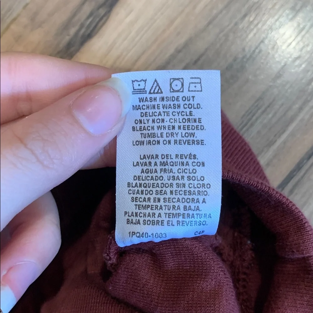 Kid's Unisex Garanimals Burgundy Quilted Christmas Tree Cotton Sweatshirt 18M - Picture 5 of 6